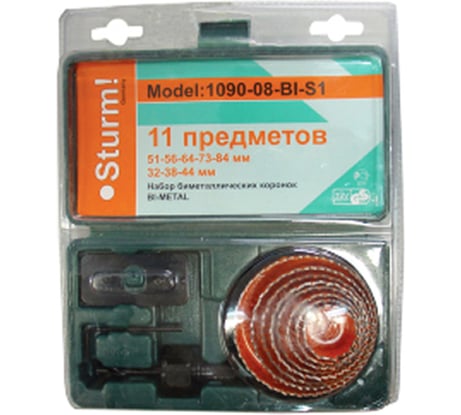 Набор биметаллических коронок Sturm 1090-08-BI-S1