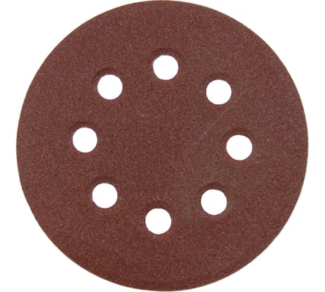 Шлифбумага круглая (125 мм; 8 отверстий; зерно 80; 5 шт.) для шлифмашин Sturm 9010-H125-080