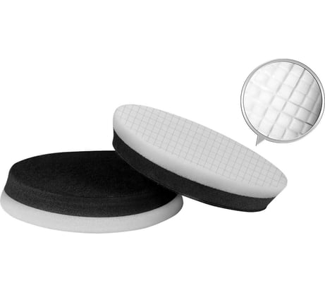 Полировальный круг черно-белый, жесткий SCHOLL Concepts Spider Pad M 145/25 мм, 2 шт. 20363