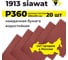 Водостойкий абразив в листах 1913 wat 230х280 мм, P360, 20 шт SIA 20БЛ-3100.3713.0360 2