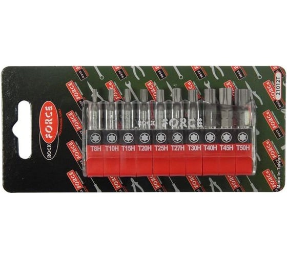 Набор вставок TORX T7H-T40H (10 шт; 1/4"DR) ROCKFORCE RF-21012T