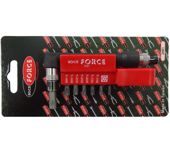 Набор вставок TORX с Г-образным держателем (8 шт; 1/4"DR) ROCKFORCE RF-2081