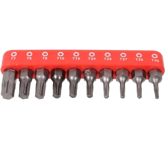 Набор вставок TORX с магнитными держателями (10 шт; 1/4"DR) ROCKFORCE RF-21022 RF-21022(1279)