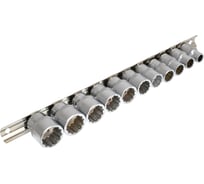 Набор торцевых головок 12-гранных на планке (11 шт; 3/8DR) ROCKFORCE RF-3111-9(3104)