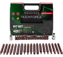 Набор бит 1/2"&1/4"&3/8"DR TORX 40 предметов с держателями PREMIUM Rockforce RF-4401D(28675)