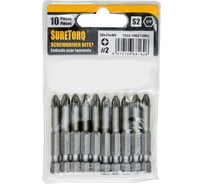 Набор торсионных бит (10 шт; 50 мм; PZ2) SureTorq 1022-1002TD