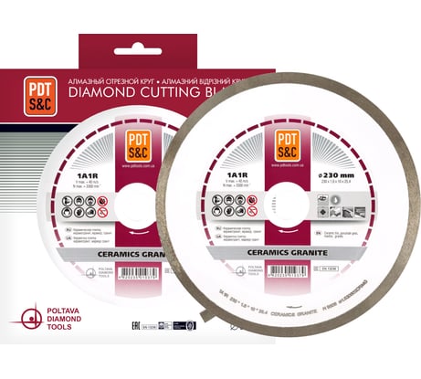 Диск алмазный отрезной Ceramics Granite 820602CRMG 1A1R (230х1.6х10х25.4 мм) ПАИ 4820235010379