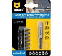 Набор бит с магнитным держателем 7 предметов GRAFF 4603