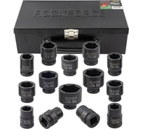 Набор ударных головок Rockforce 3/4" 6гр. 17, 19, 21, 22, 24, 27, 30, 32, 34, 35, 36, 41, 46, 50, 14 предметов в кейсе RF-6141-5MPB(58403)