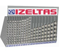 Набор торцевых головок с металлическим стендом 1/2", 6-граней, 10-32 мм, 13000000810 IZELTAS 1113006145