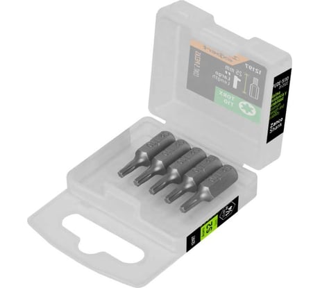 Набор профессиональных бит EXPERT сталь S2, 25 мм, T10, 5 шт Truper 12197