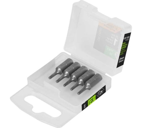 Набор профессиональных бит EXPERT сталь S2, 25 мм, T8, 5 шт Truper 12192