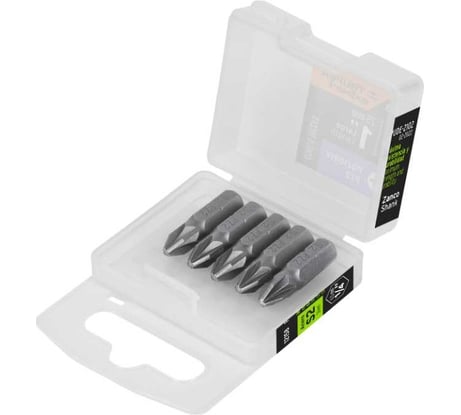 Набор профессиональных бит EXPERT сталь S2, 25 мм, PZ2, 5 шт Truper 12158
