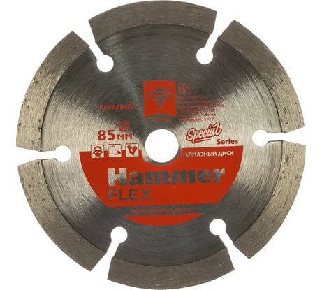 Диск алмазный сегментированный Flex 206-236 (85х10 мм) HAMMER 632209