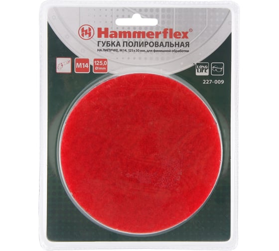 Губка полировальная для финишной обработки Flex 227-009 (125х30 мм) HAMMER 62185