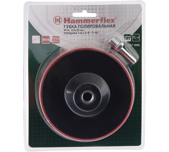 Губка полировальная Flex 227-006 (125х50 мм; M14) для шлифмашин HAMMER 62182