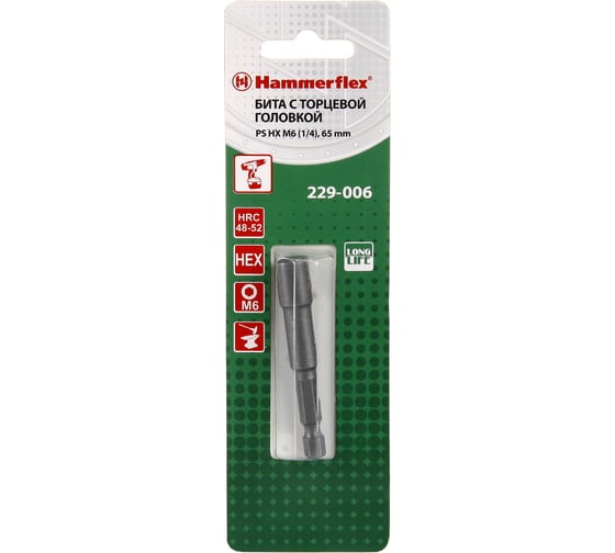 Головка Flex 229-006 PS HX (65 мм; 1/4; M6) HAMMER 62244