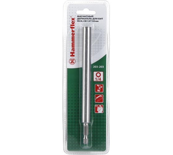 Держатель магнитный для бит Flex 203-203 PB HL CM (150 мм; 1/4) HAMMER 62435