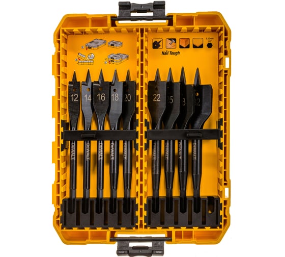 Набор сверл перьевых IMPACT (8 шт; 12-32 мм) DEWALT DT70751-QZ