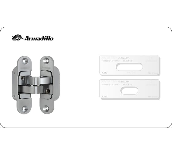 Вставка для шаблона Скрытая петля.Р/р:94/8x23/3 мм (ARMADILLO.ARCHITECKT 3D ACH40)Овал DOOR-TOOL А.1.15