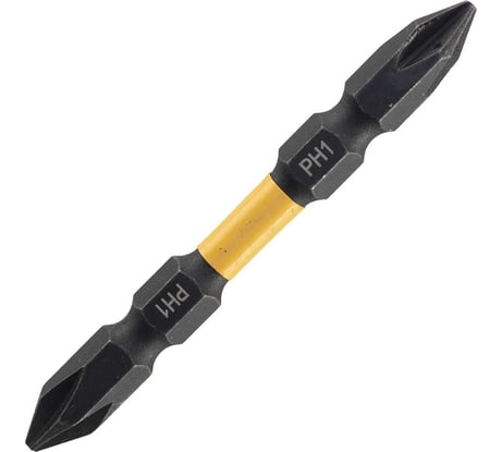 Бита ударная двусторонняя H6.35 65 мм PH1/PH1 5 шт RUNTEC RT-IBD65