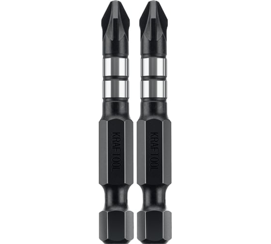 Ударные биты KRAFTOOL Impact Pro PZ2, 50 мм, 2 шт 26193-2-50-S2
