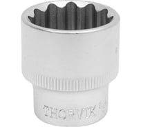Головка торцевая 12-гранная S12S1222 22 мм, 3/8"DR THORVIK 054283