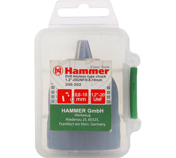 Патрон самозажимной Flex 208-202 CH-2 (1/2''-20UNF; 0.8-10 мм) HAMMER 33686