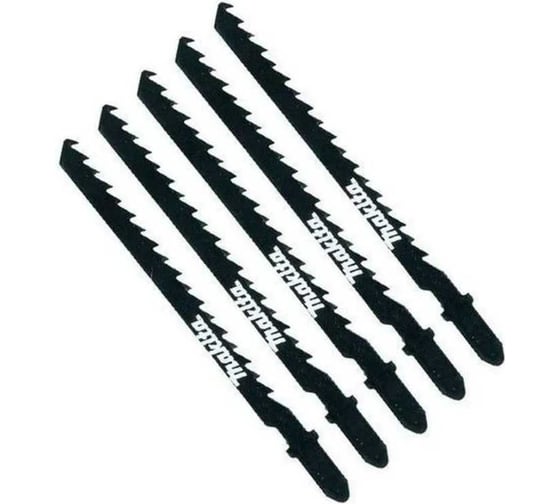 Лобзиковая пилка для дерева Fast фигурный рез 100x1.2 мм, 6TPI, 5 шт Makita D-34899