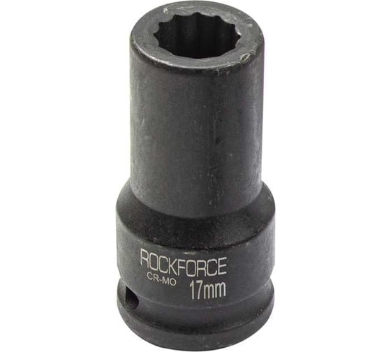 Головка ударная глубокая 12-гранная 17 мм, 3/4"DR Rockforce RF-46810017(58414)