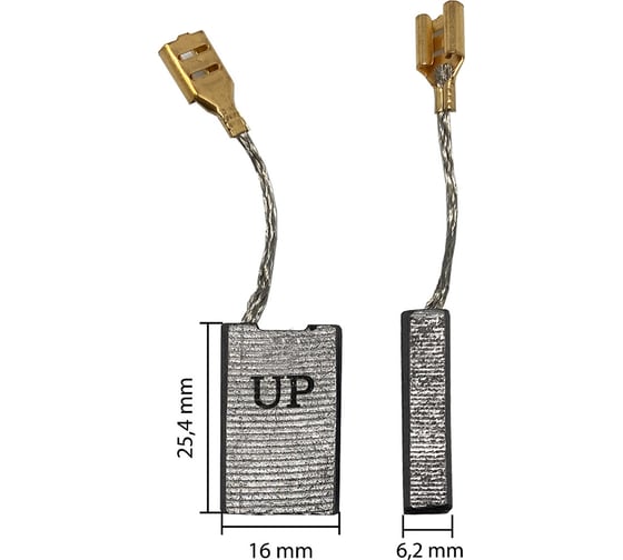 Щетка графитовая для BOSCH GBH11DE (аналог 1617014126) 6.2x16x25.4 мм, автостоп UNITED PARTS 90-0642