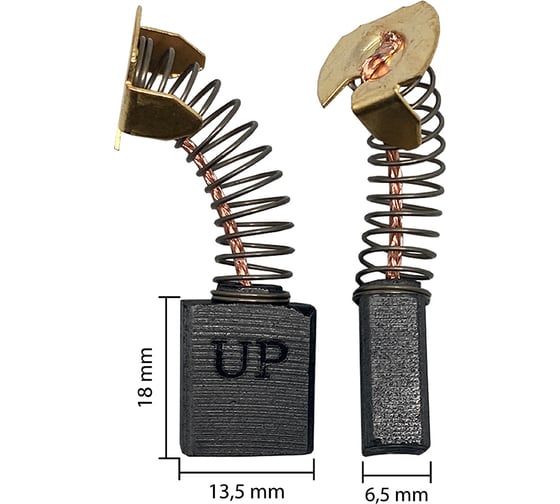 Щетка графитовая для MAKITA СВ-153 (аналог 181044-0) 6.5x13.5x18 мм UNITED PARTS 90-0900
