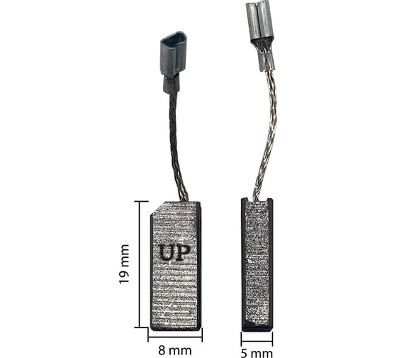 Щетка графитовая для BOSCH GBH2-24DSR.GBH2-24DFR (аналог 1617014134) 5x8х19 мм, автостоп UNITED PARTS 90-0240