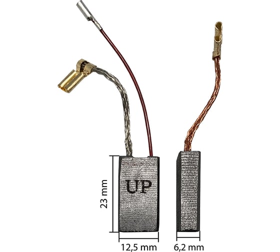 Щетка графитовая для BOSCH GBH7-46DE (аналог 1617014135) 6.2x12.5x23 мм, автостоп UNITED PARTS 90-0243