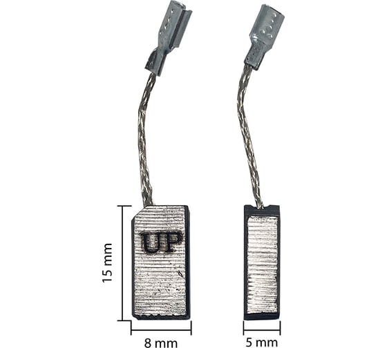 Щетка графитовая для BOSCH GWS600/750/850 (аналог 1607014145) 5x8х15 мм, автостоп UNITED PARTS 90-0429