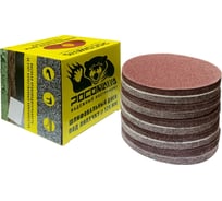 Круг шлифовальный под липучку 125 мм, зерно 320, 100 шт Росомаха 405320