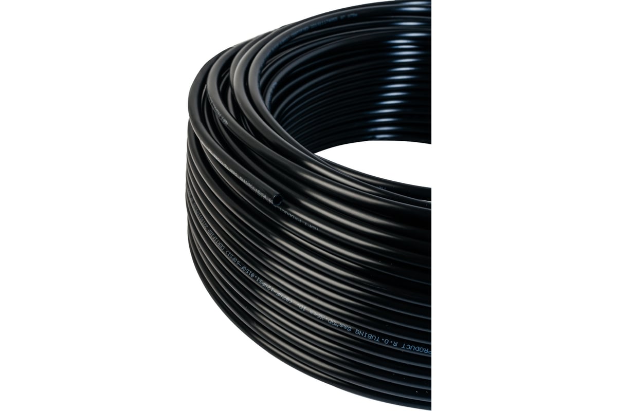 Трубка пневматическая полиэтиленовая PE 8х6 мм, 100 м, черный NBPT ...