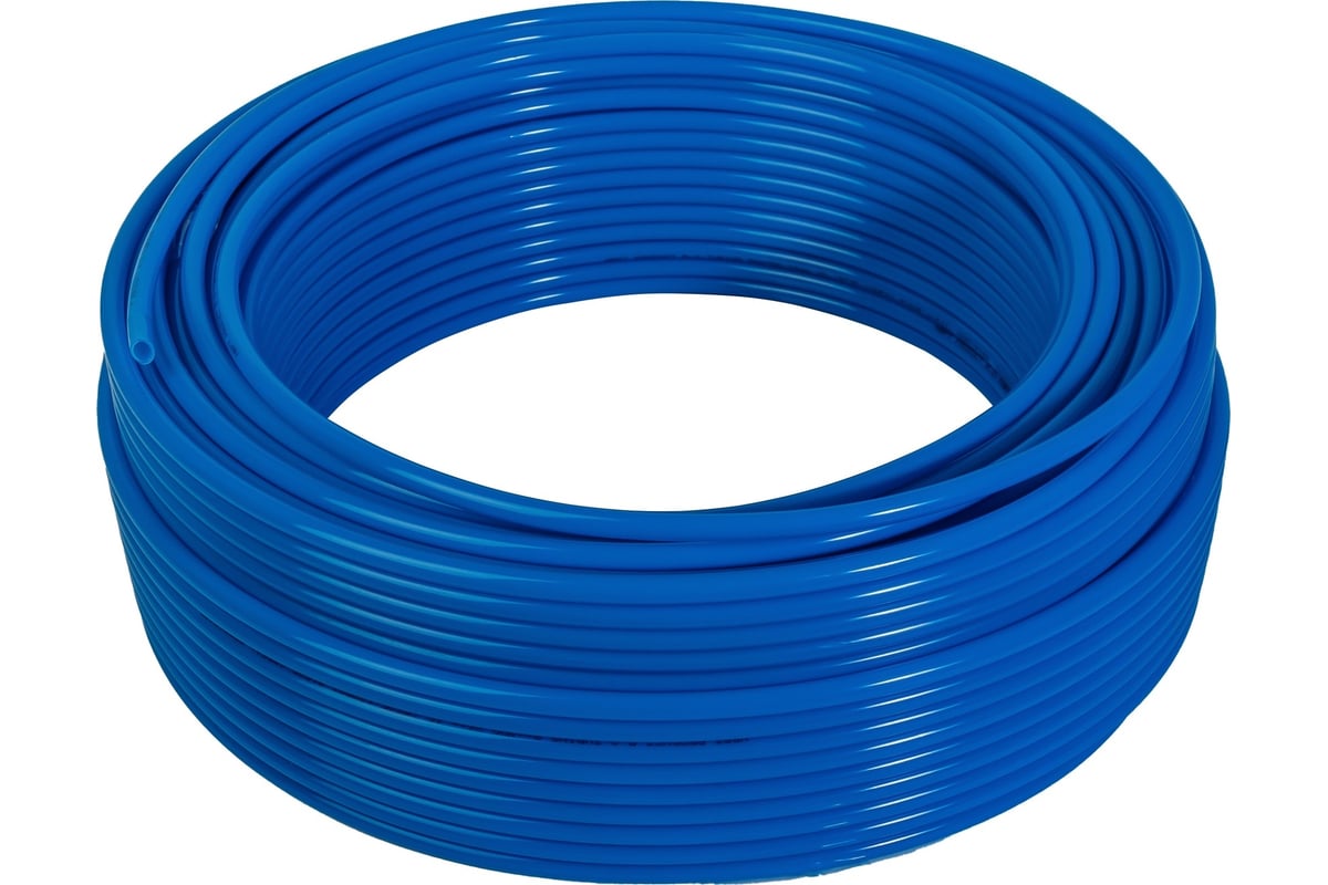Трубка пневматическая полиэтиленовая PE 6х4 мм, 100 м, синий NBPT 59890 ...
