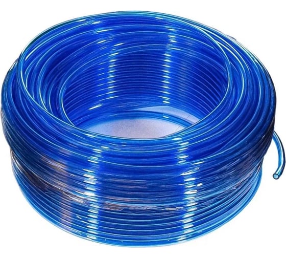 Трубка пневматическая PU98 12-8 мм, 100 м, прозрачный/голубой NBPT 59258