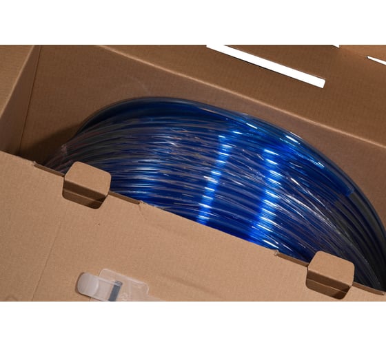 Трубка пневматическая PU98 12-8 мм, 100 м, прозрачный/голубой NBPT 59258