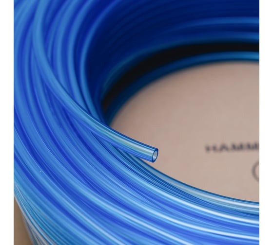 Трубка пневматическая PU98 12-8 мм, 100 м, прозрачный/голубой NBPT 59258