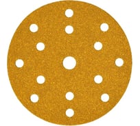 Шлифовальный диск для сухой обработки GOLD 150 мм, P40, 15 отв., липучка, 1 шт MIRKA 2361105040/1