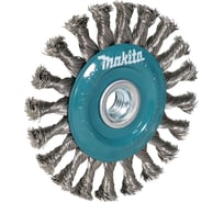 Щетка проволочная дисковая 115 мм, толщ. проволоки 0.5 мм, пучки, нержавейка, M14x2 Makita D-77534