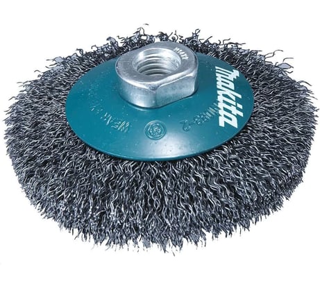 Щетка проволочная дисковая 115 мм, толщ. проволоки 0.3 мм, пучки, нержавейка, M14x2 Makita D-77562