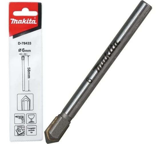 Сверло по стеклу GEN2 6x58 мм Makita D-78433