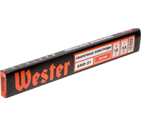 Электроды сварочные 990-095 АНО-21 (3 мм; 1 кг) WESTER 403826