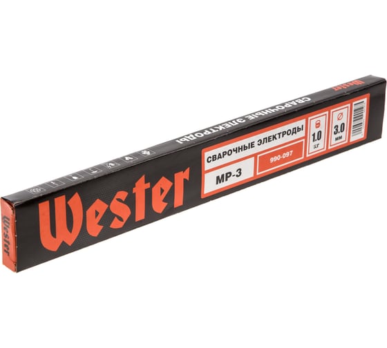 Электроды сварочные 990-097 МР-3 (3 мм; 1 кг) WESTER 403829