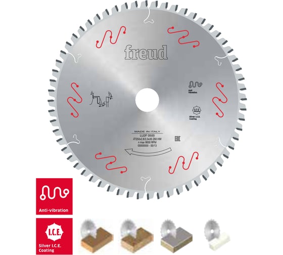 Диск пильный 216x2.8x30 мм, Z60, HM LU2F Freud 0300