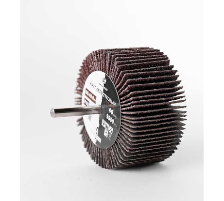 Круг шлифовальный лепестковый 80x40 мм, P40 для дрели МАНКОР 80.40.Р40.D