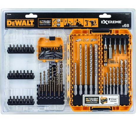 Набор бит сверл и буров EXTREME 68 шт DEWALT DT70760-QZ